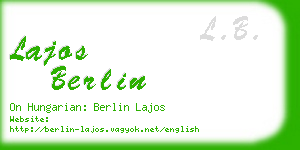 lajos berlin business card